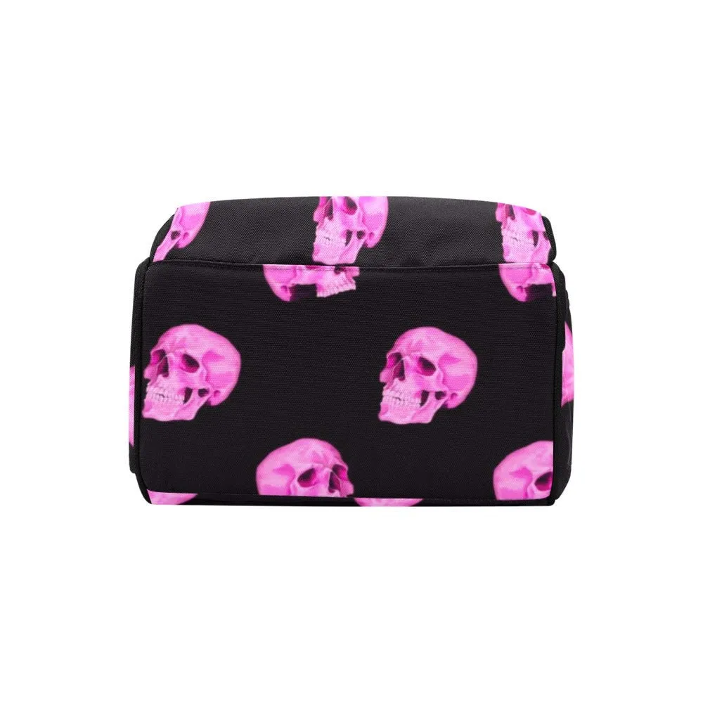 Neon Skull Baby Diaper Nappy Bag Goth Baby Bag Goth Backpack Goth Purse Goth Baby Stuff Gothic Baby Stuff Horror Spooky Nursery Skull Baby
