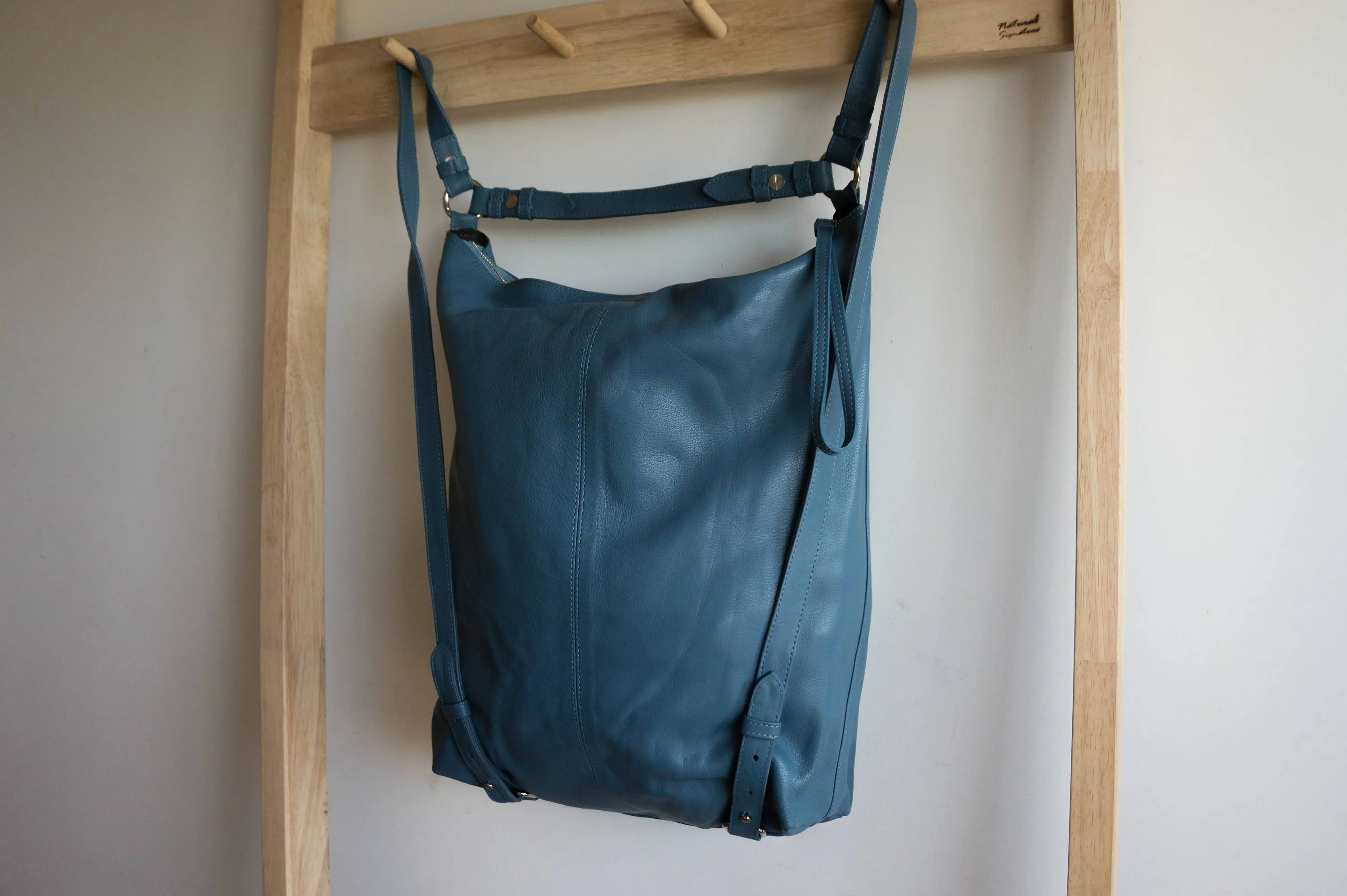Neve Hobo Convertible Tote in Slate Blue