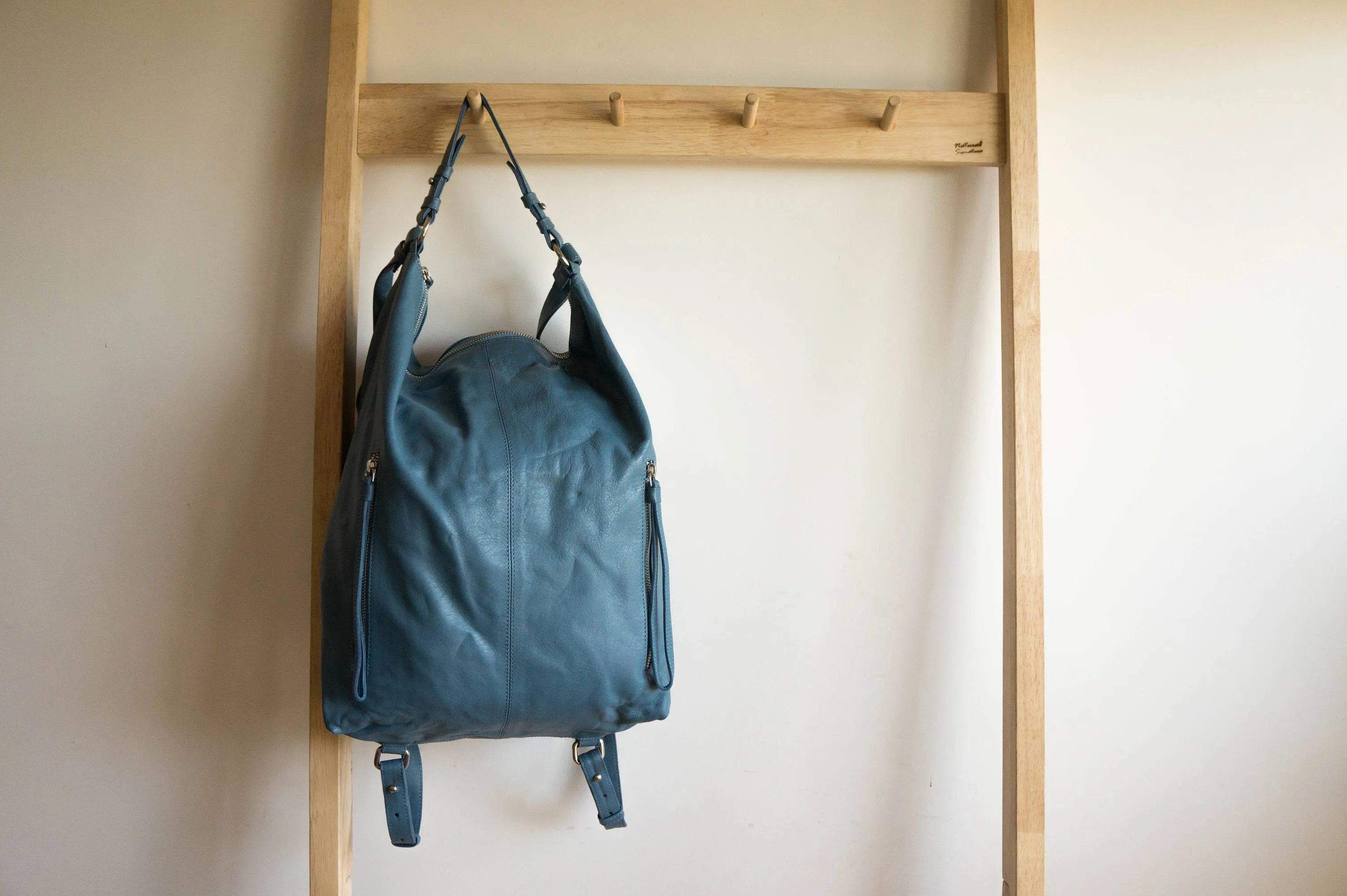Neve Hobo Convertible Tote in Slate Blue