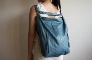 Neve Hobo Convertible Tote in Slate Blue