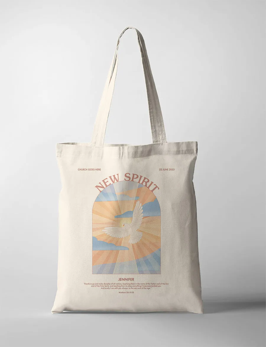 New Creation New Life New Spirit Baptism Tote Bag {Customisable}