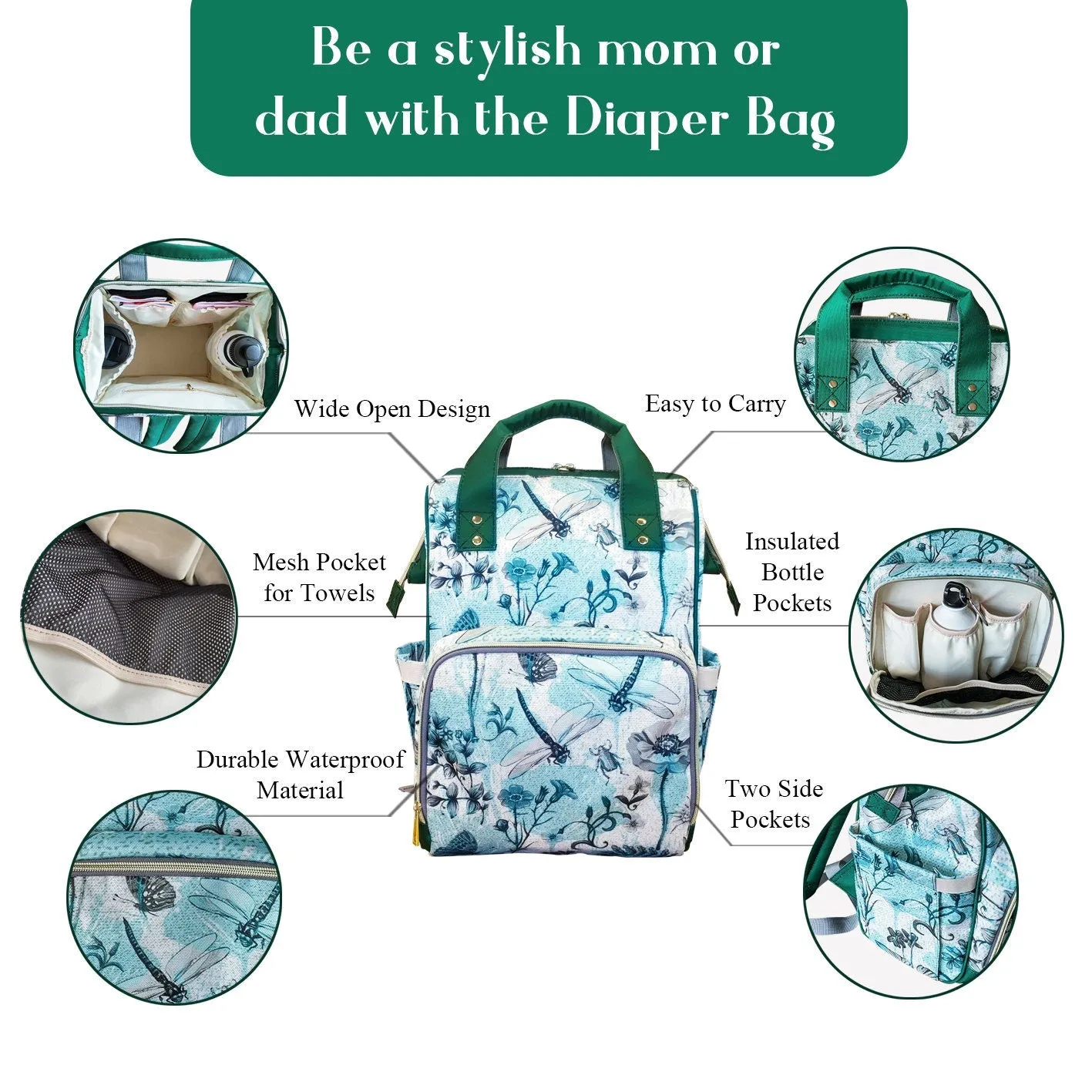 Night Sky Baby Diaper Nappy Bag Goth Baby Bag Goth Backpack Goth Purse Goth Baby Stuff Gothic Baby Stuff Horror Spooky Nursery Skull Baby