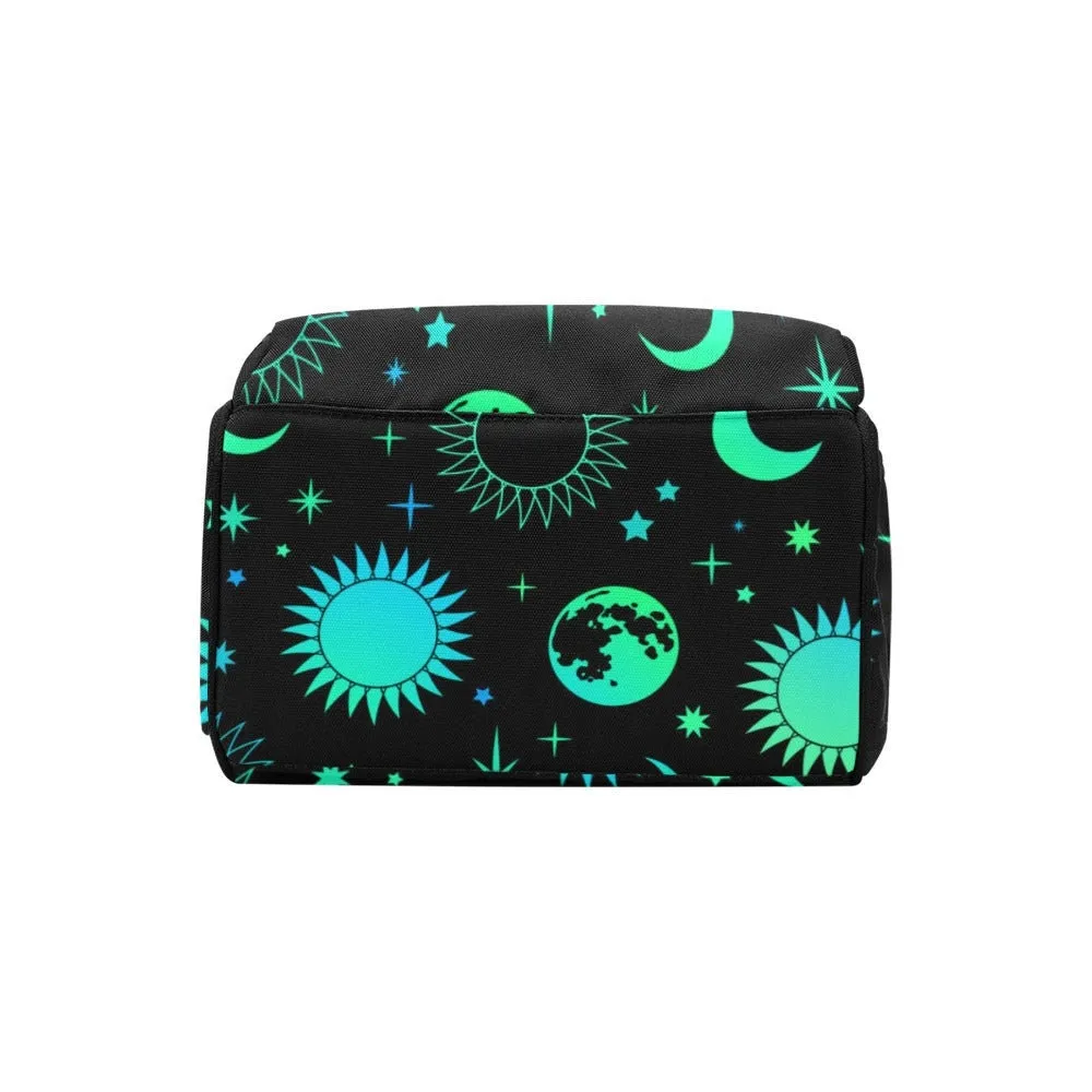 Night Sky Baby Diaper Nappy Bag Goth Baby Bag Goth Backpack Goth Purse Goth Baby Stuff Gothic Baby Stuff Horror Spooky Nursery Skull Baby