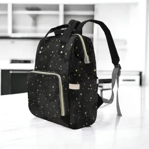 Night Sky Stars Baby Diaper Nappy Bag Baby Bag Goth Backpack Goth Purse Goth Baby Stuff Gothic Baby Stuff Horror Spooky Nursery Skull Baby