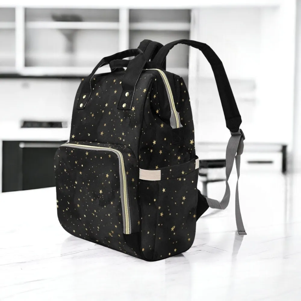 Night Sky Stars Baby Diaper Nappy Bag Baby Bag Goth Backpack Goth Purse Goth Baby Stuff Gothic Baby Stuff Horror Spooky Nursery Skull Baby