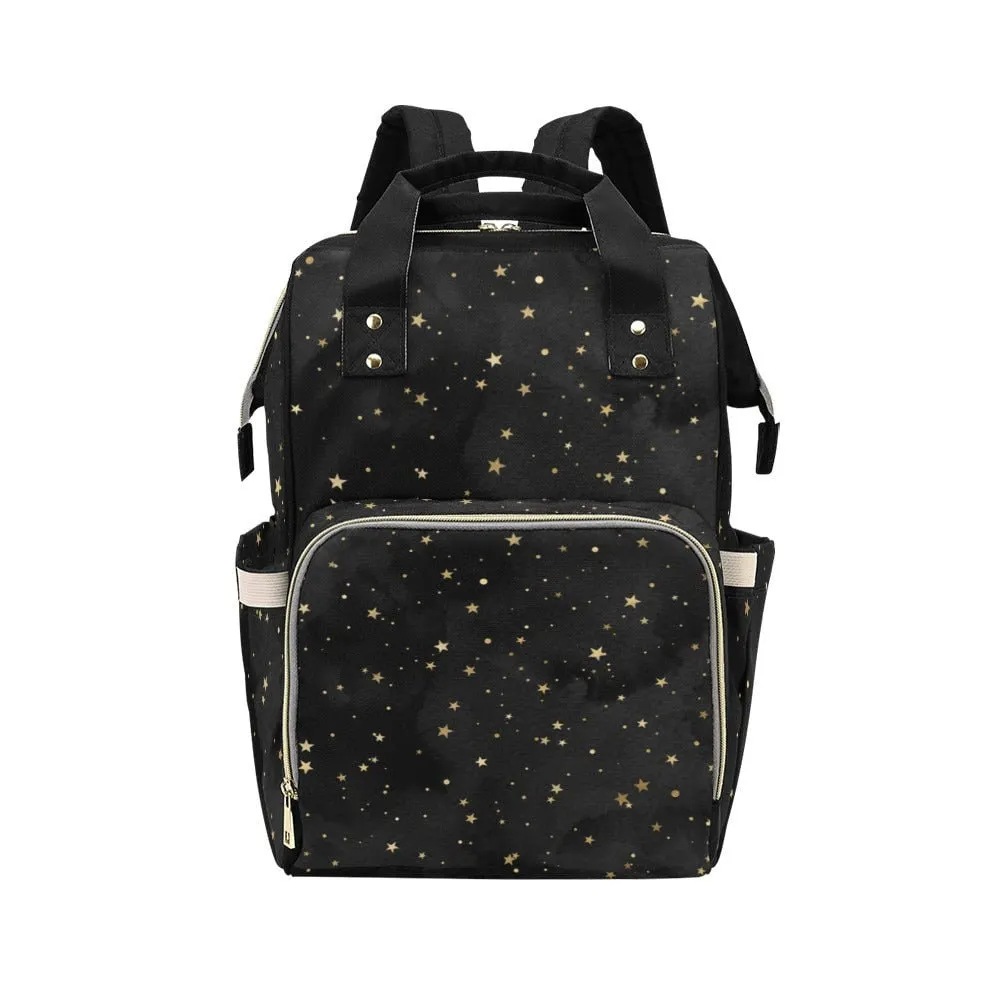 Night Sky Stars Baby Diaper Nappy Bag Baby Bag Goth Backpack Goth Purse Goth Baby Stuff Gothic Baby Stuff Horror Spooky Nursery Skull Baby