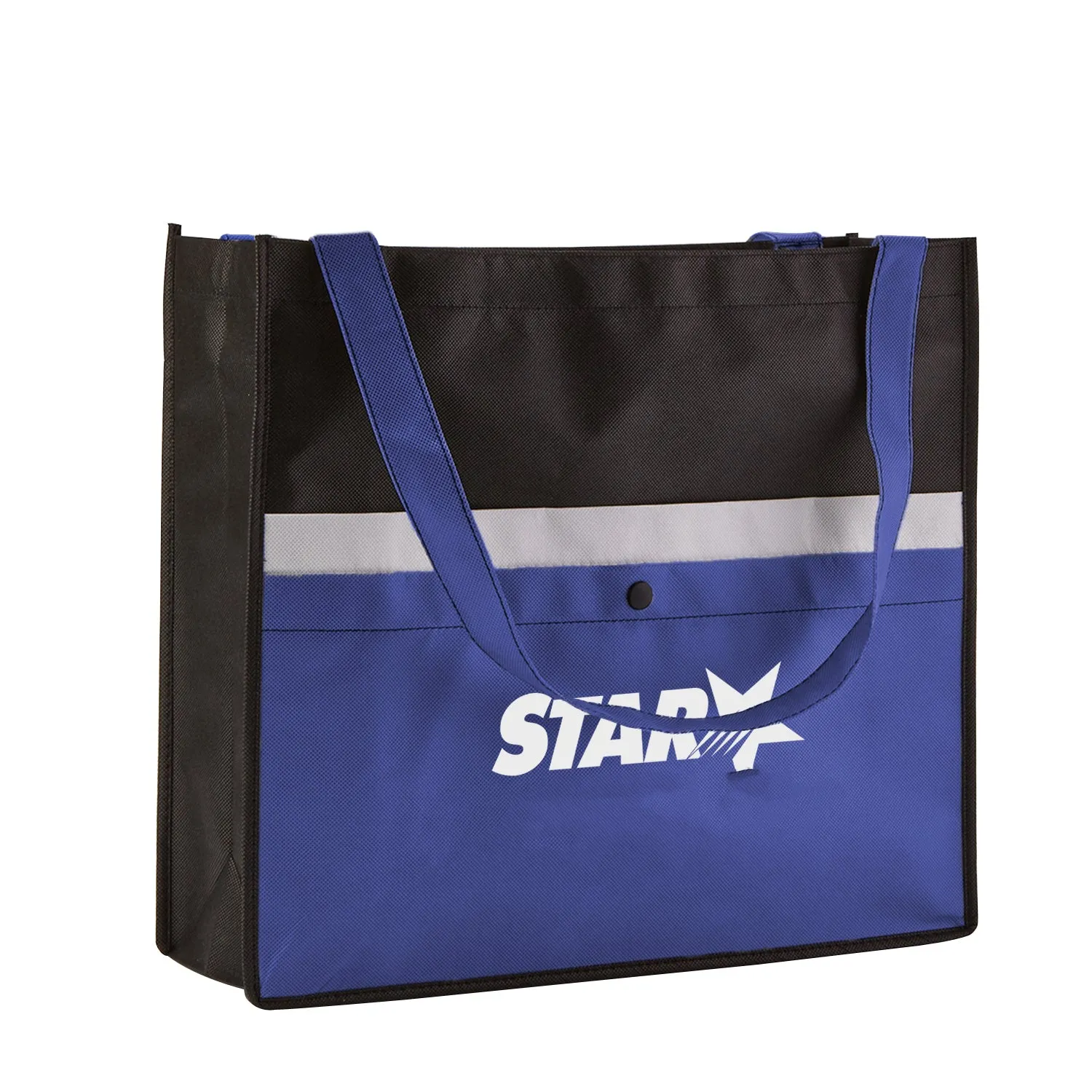 NON-WOVEN SNAP POCKET TOTE