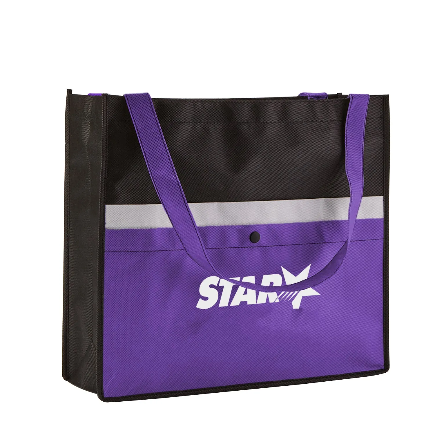 NON-WOVEN SNAP POCKET TOTE