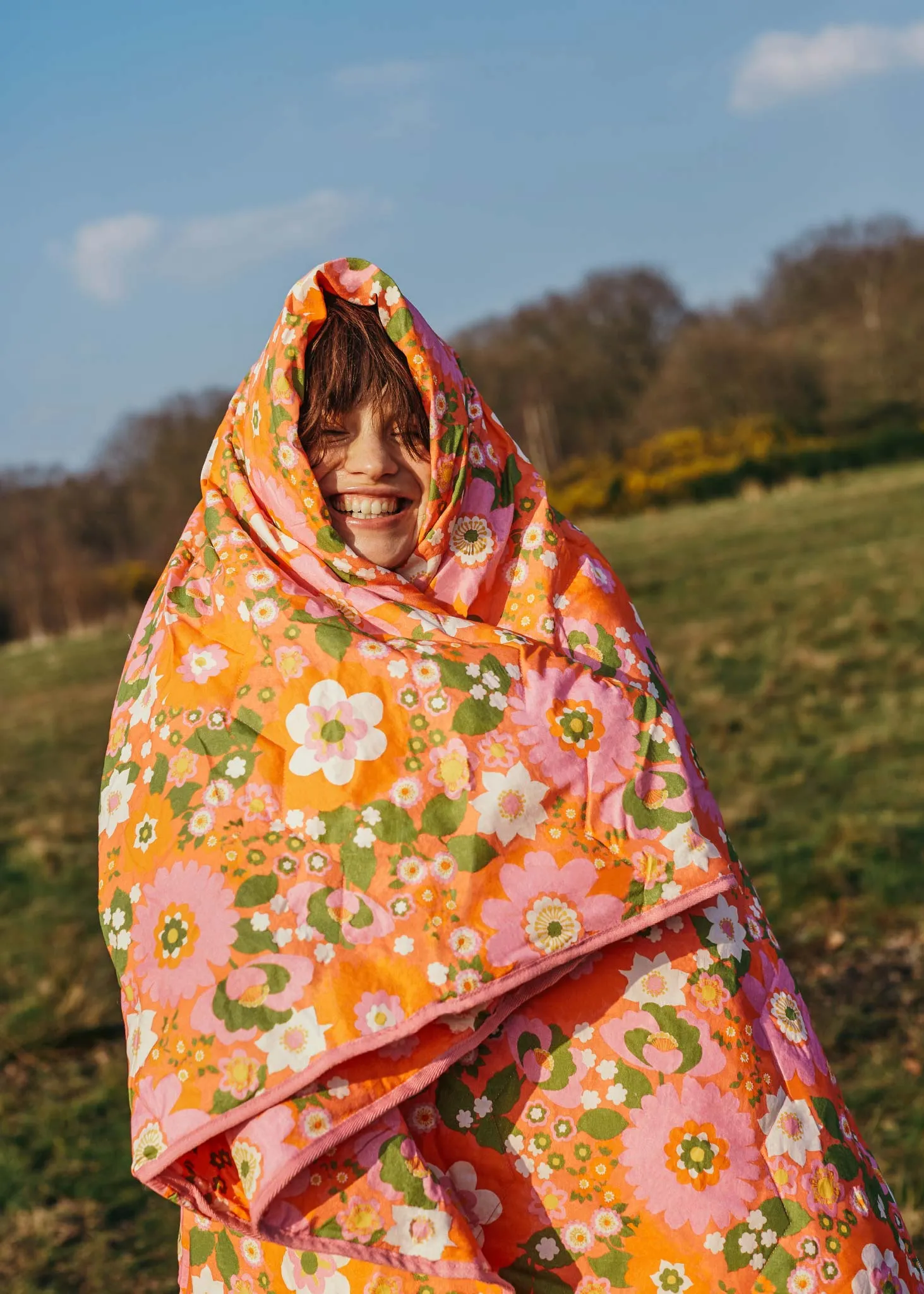 Nostalgic Flower Organic Cotton Sleeping Bag