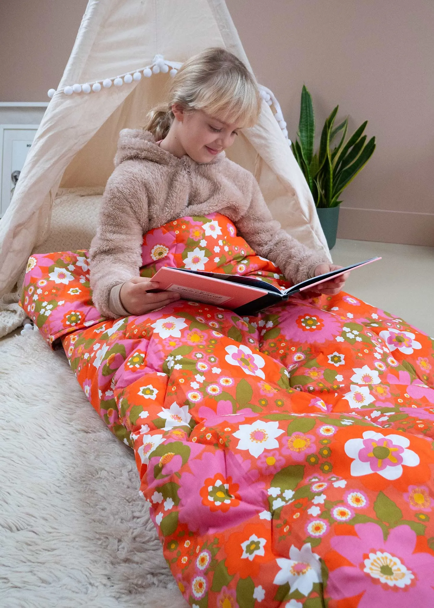 Nostalgic Flower Organic Cotton Sleeping Bag