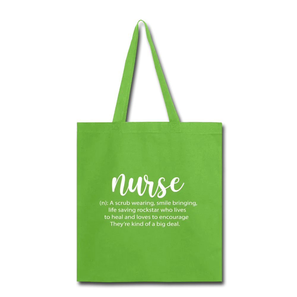 Nurse Description Tote Bag
