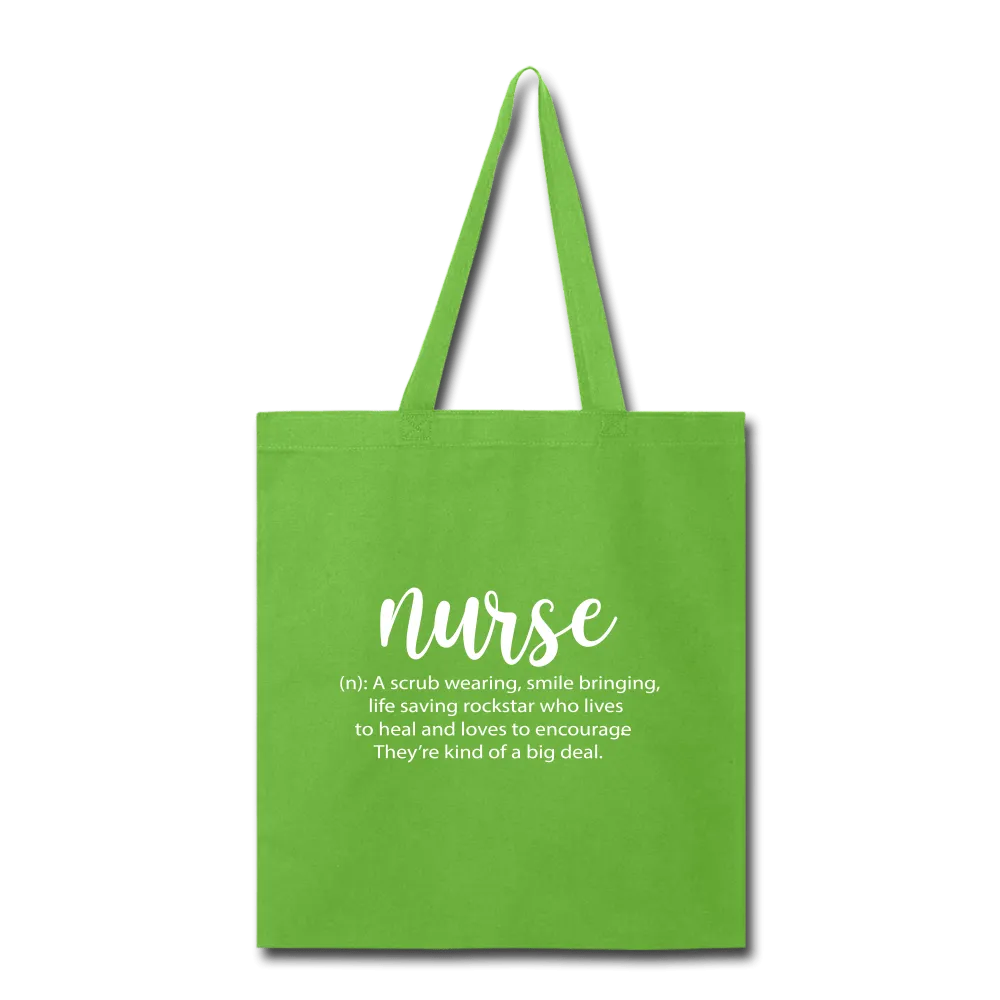 Nurse Description Tote Bag