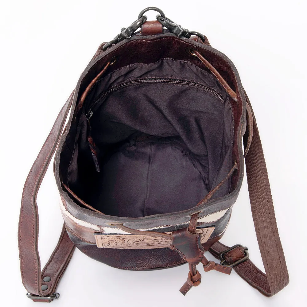 OHLAY KBZ102 DUFFEL Hand Tooled Hair-on Genuine Leather women bag western handbag purse