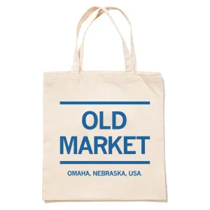Old Market Omaha Text Tote Bag