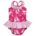 One-piece Ruffle Swimsuit with Built-in Reusable Absorbent Swim Diaper