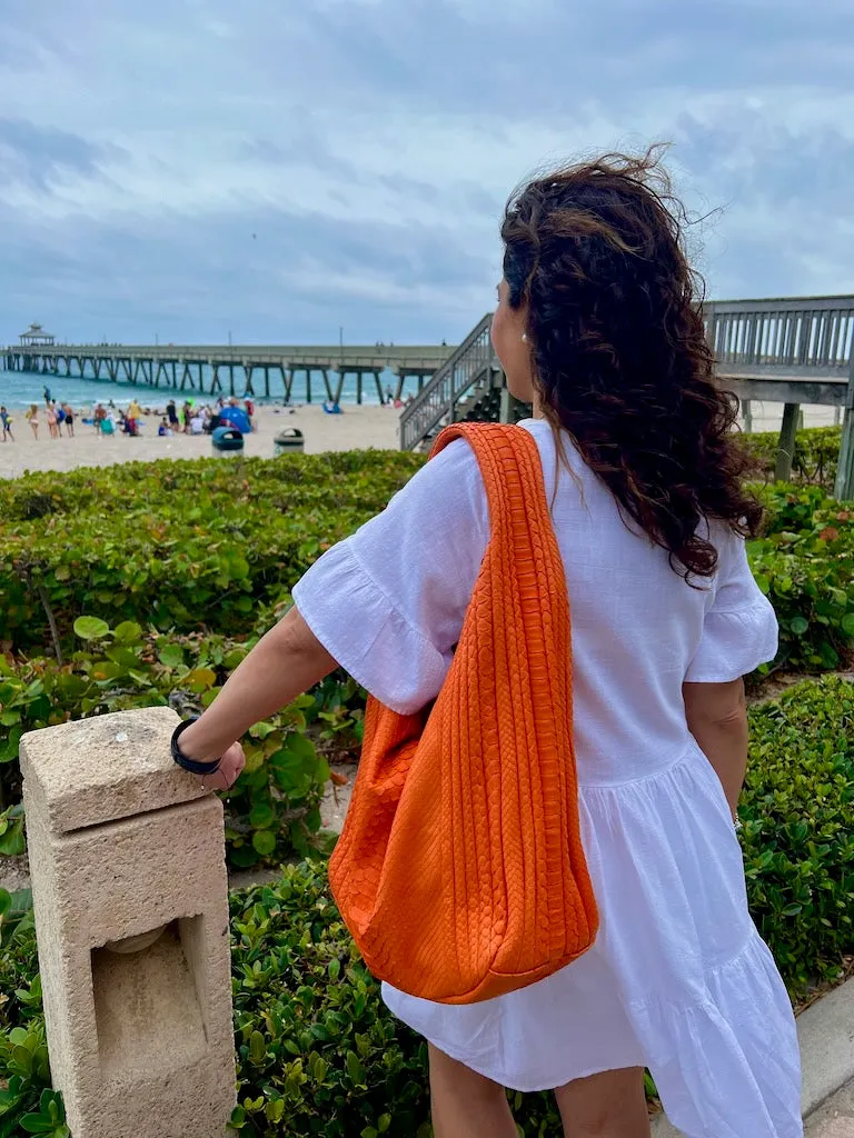 Orange Hobo Bag