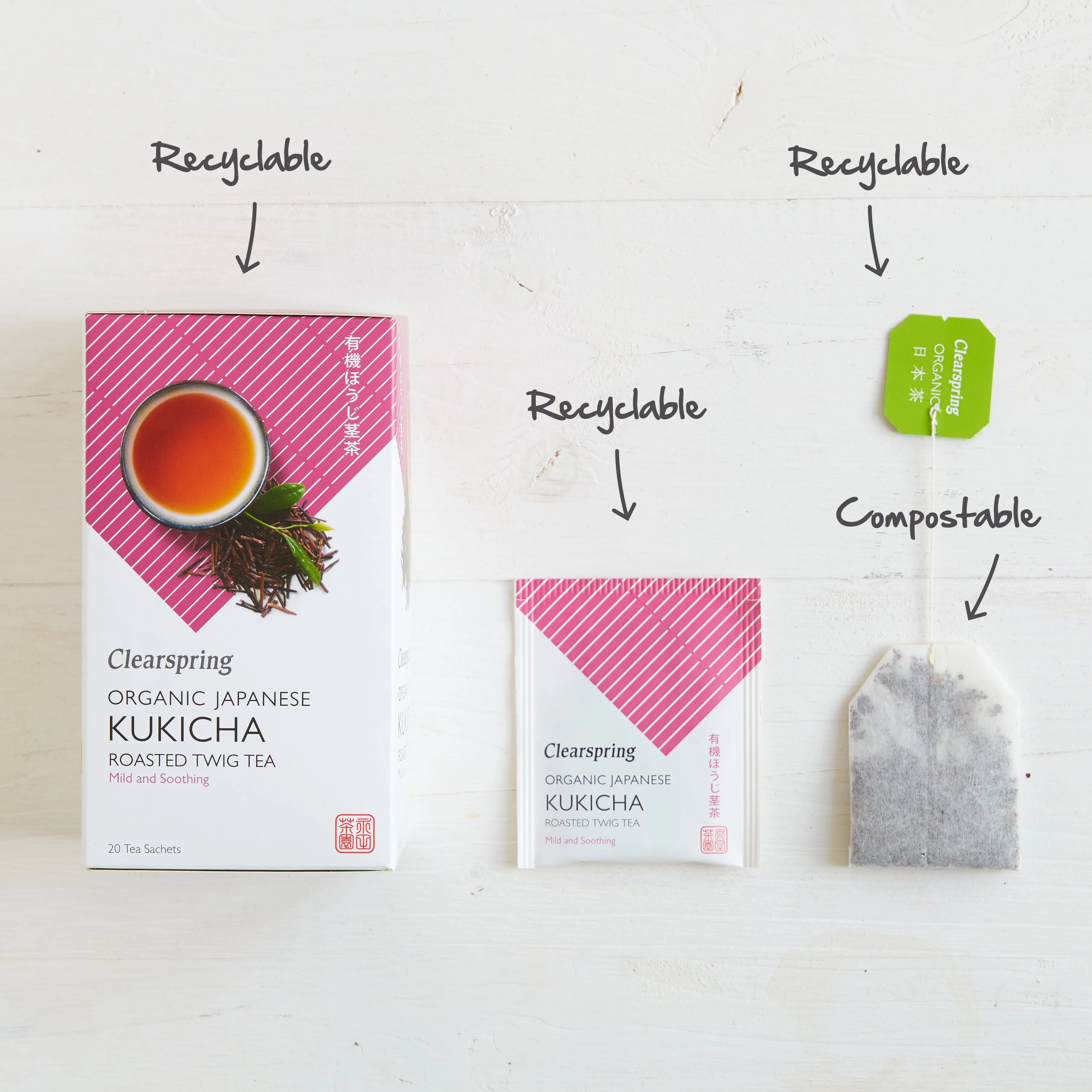 Organic Japanese Kukicha - 20 Tea Sachets