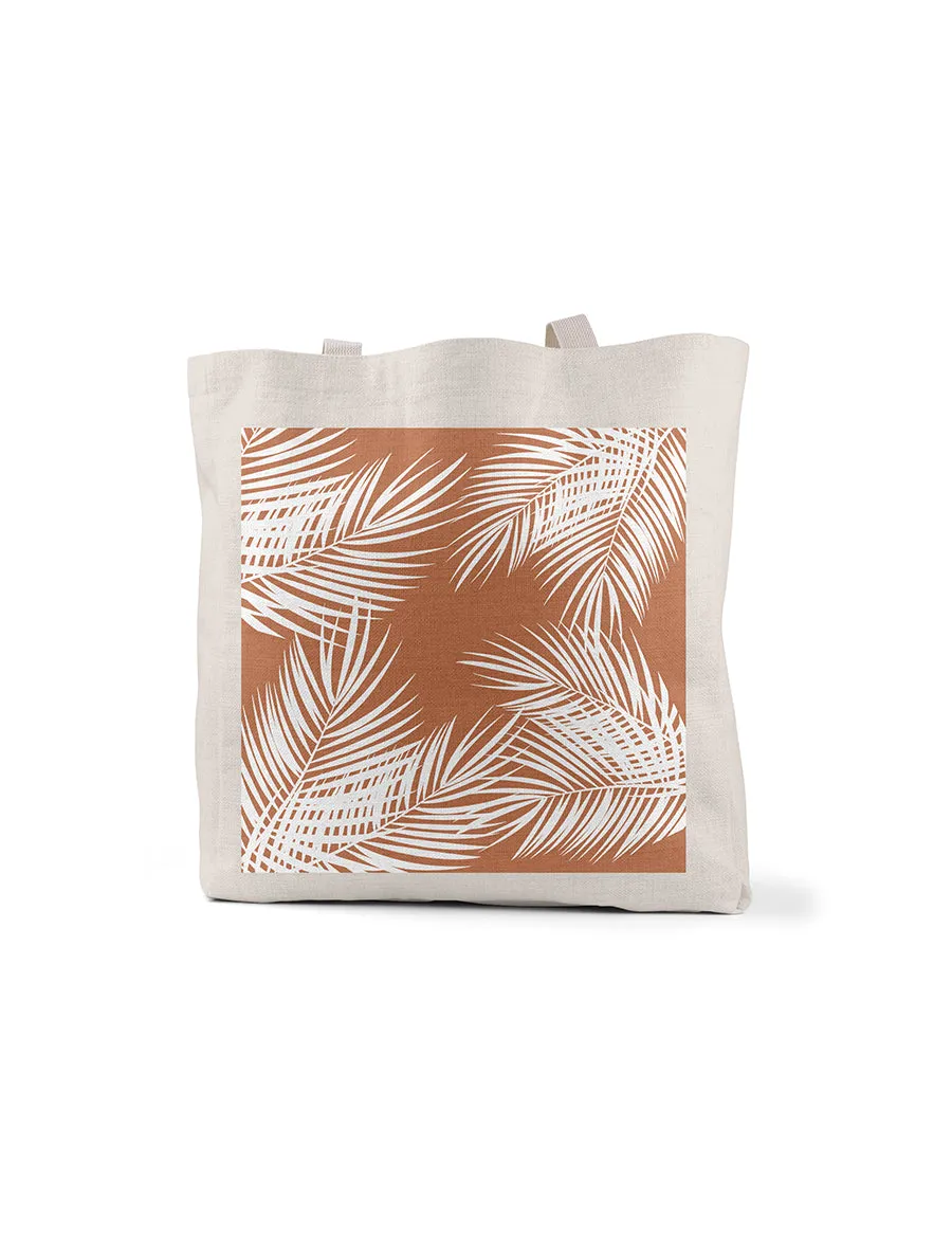 Palm Coral Tote Bag, College Student Gift, Mother's Day Gift, Christmas Gift