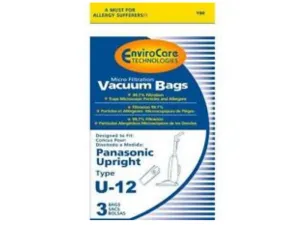 Panaosnic Style U12 Micro Allergen Vacuum Cleaner Bags MC-V155M, MC-UG773 Vac [150 Bags]