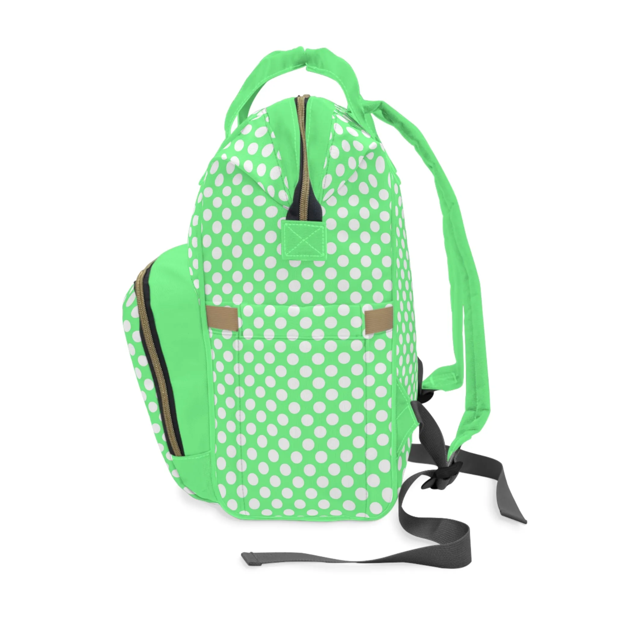 Pastel Polka Dot Diaper Backpack - Stylish & Multifunctional Baby Bag with Polka Dot Patterns, Perfect for Trendy Parents