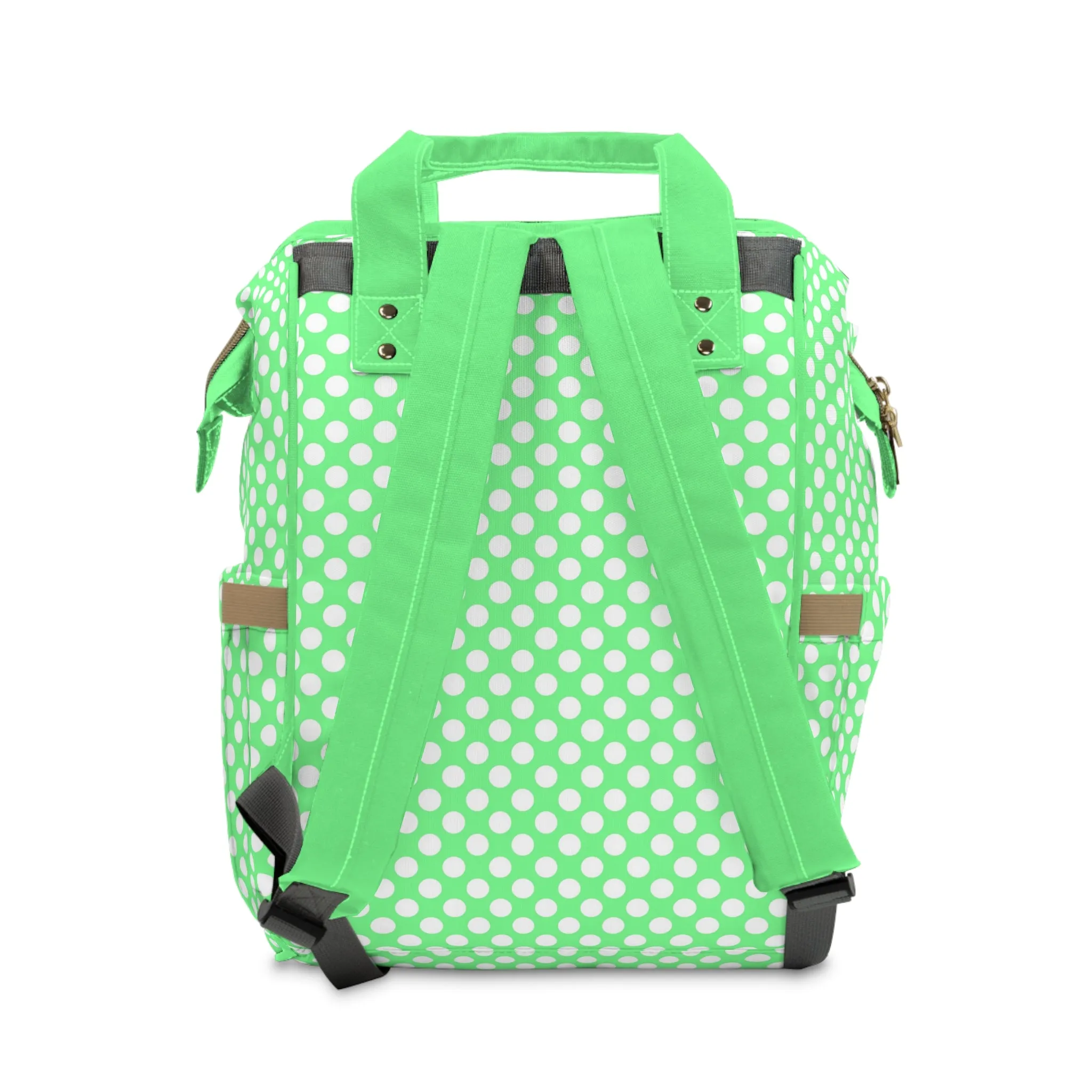 Pastel Polka Dot Diaper Backpack - Stylish & Multifunctional Baby Bag with Polka Dot Patterns, Perfect for Trendy Parents