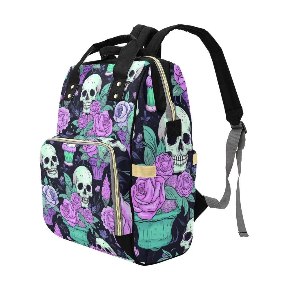 Pastel Witch Diaper Backpack, Pastel Goth Baby Bag, Creepy Cute Witchy Goth Nappy Bag, Spooky Cute Diaper Bag, Witchy Goth Mom Shower Gifts