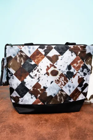 Patchwork Patsy with Black Trim Tote Bag