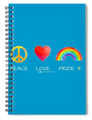 Peace Love And Pride - Spiral Notebook