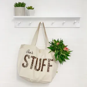 Personalised Animal Print Organic Cotton Bag