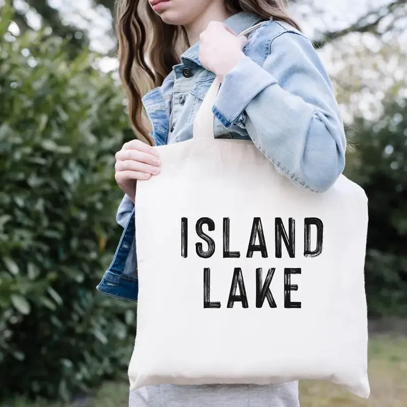 Personalized Lake Tote Bag