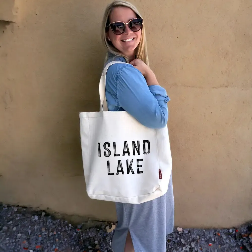 Personalized Lake Tote Bag
