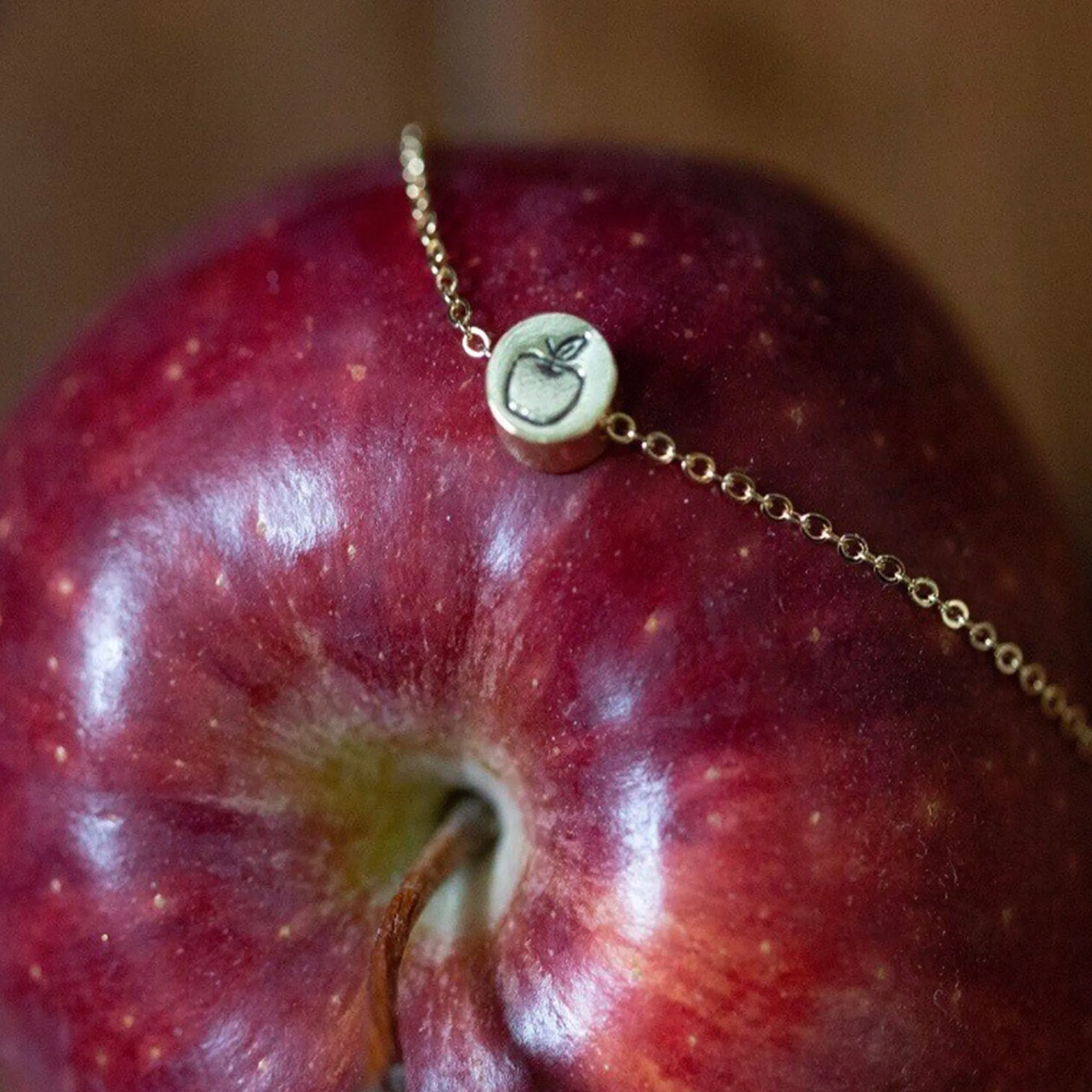 Personalized teacher gift, Apple necklace, Gift for teacher from student, Gift for teacher, Teacher apple necklace, Teacher appreciation