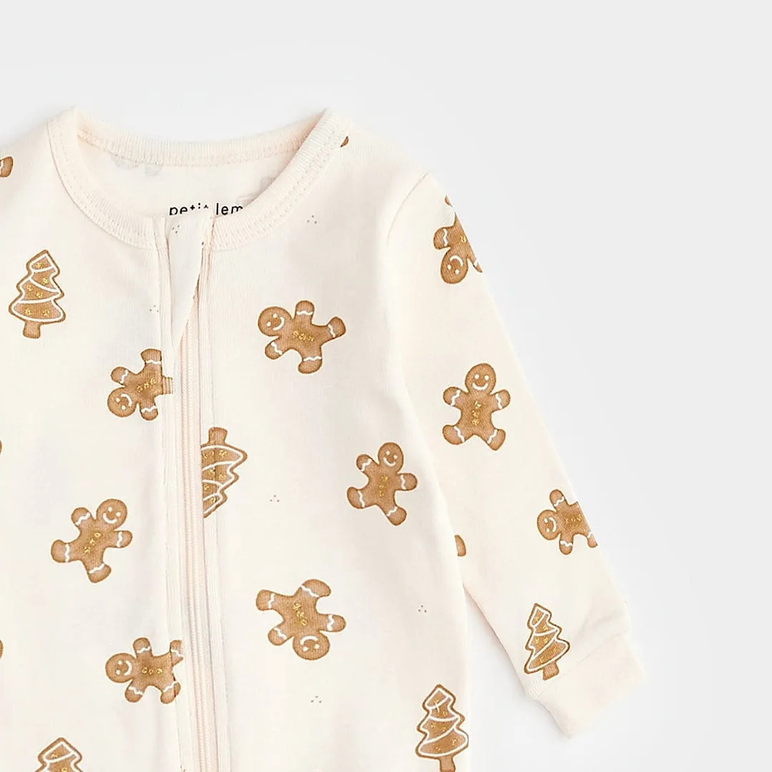 Petit Lem Zipper Sleeper - Gingerbread on Peony