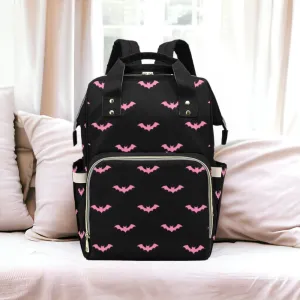 Pink Bat Pastel Backpack Goth Baby Stuff Goth Baby Bag Creepy Cute Pastel Witchy Nappy Bag Spooky Emo Diaper Bag Witchy Mom Baby Gear