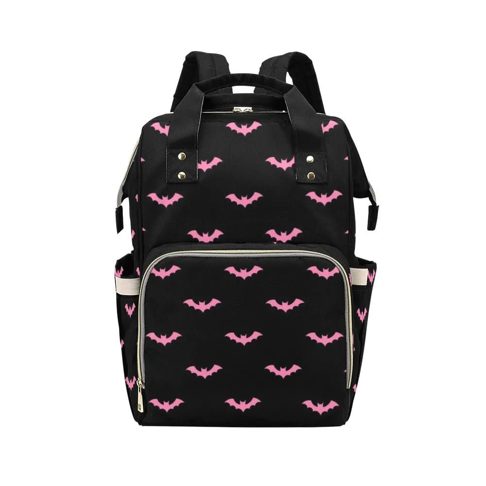 Pink Bat Pastel Backpack Goth Baby Stuff Goth Baby Bag Creepy Cute Pastel Witchy Nappy Bag Spooky Emo Diaper Bag Witchy Mom Baby Gear