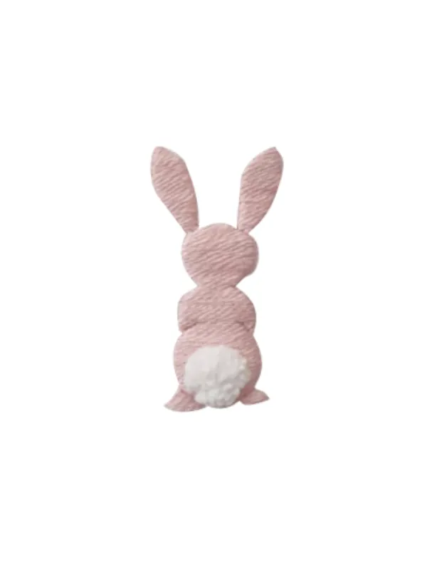 Pink Bunny Pima Bubble | White/Lt Pink