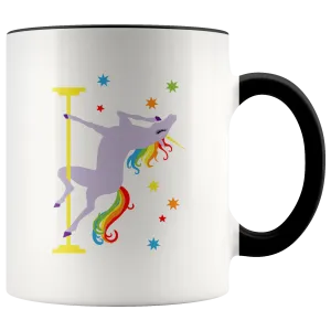Pole Dancing Unicorn Mug I'm Fabulous I'm Magical Rainbow Coffee Cup Funny Gay Pride Gifts for Men Women Gift for Her Birthday for Him 11oz