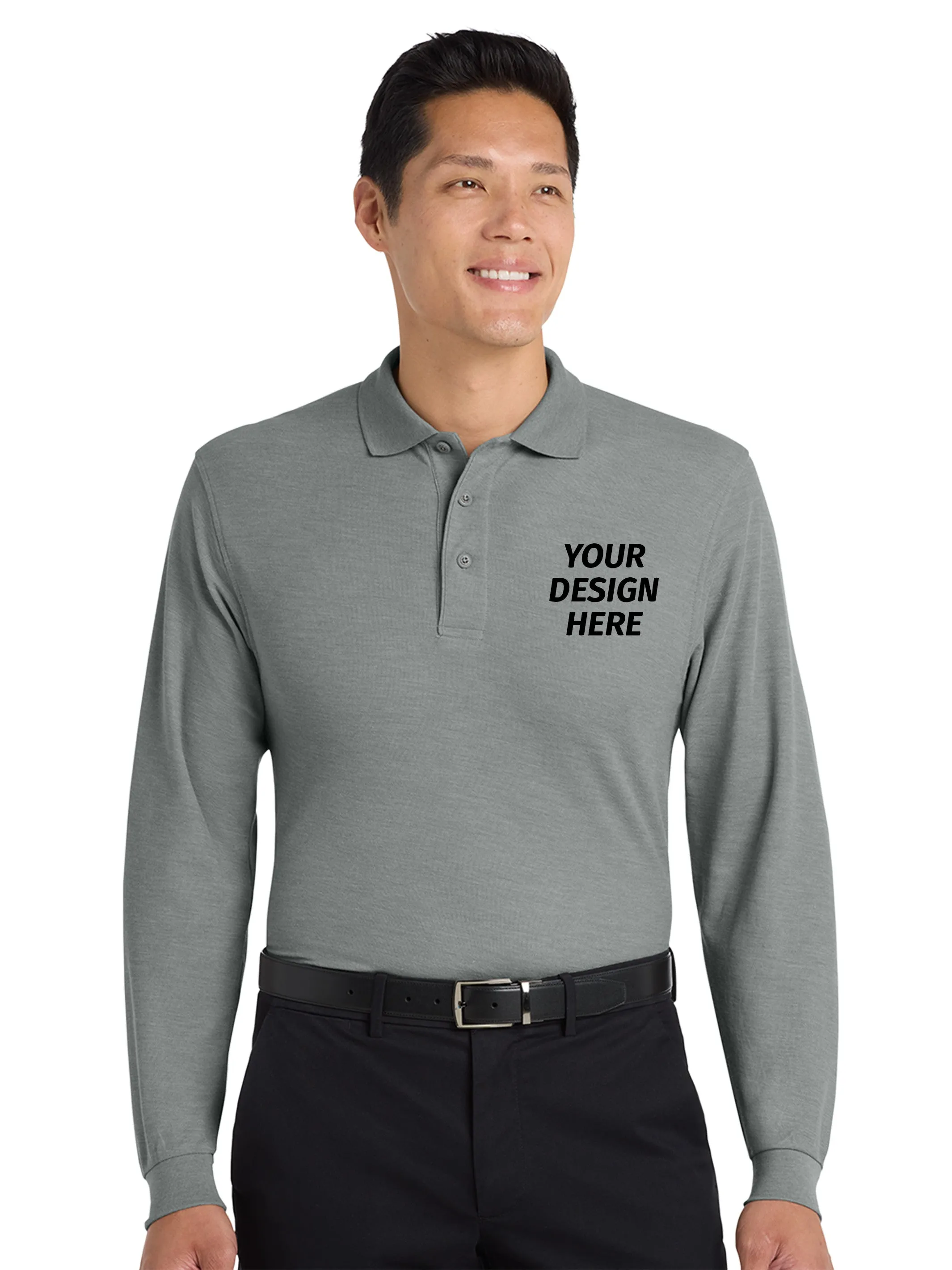 Port Authority Silk Touch Long Sleeve Polo