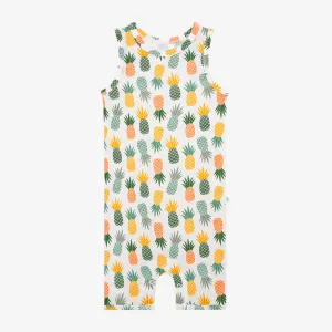 Posh Peanut Basic Racerback Short Length Romper in McGuire