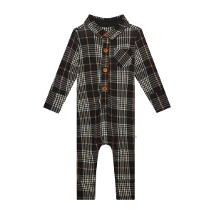 Posh Peanut- Sanders Long Sleeve Collard Henley Romper