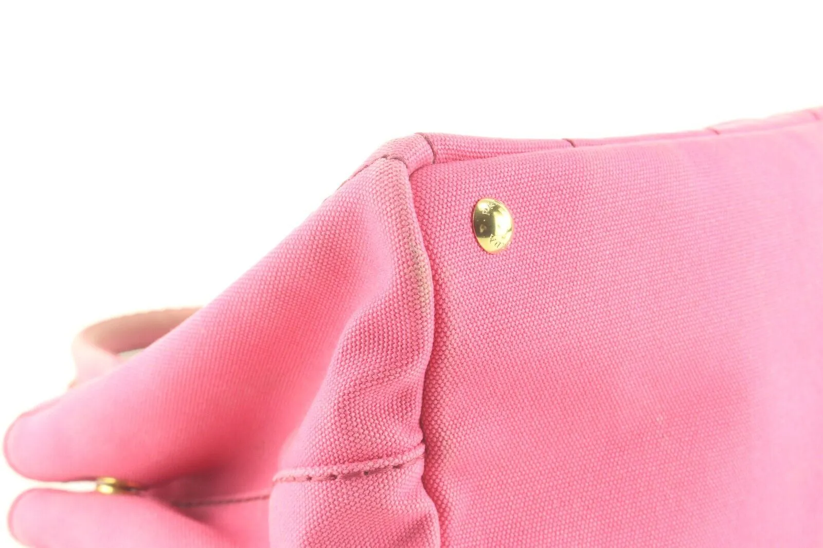 PRADA Pink Denim Canvas Canapa 2way Tote 2PR831K