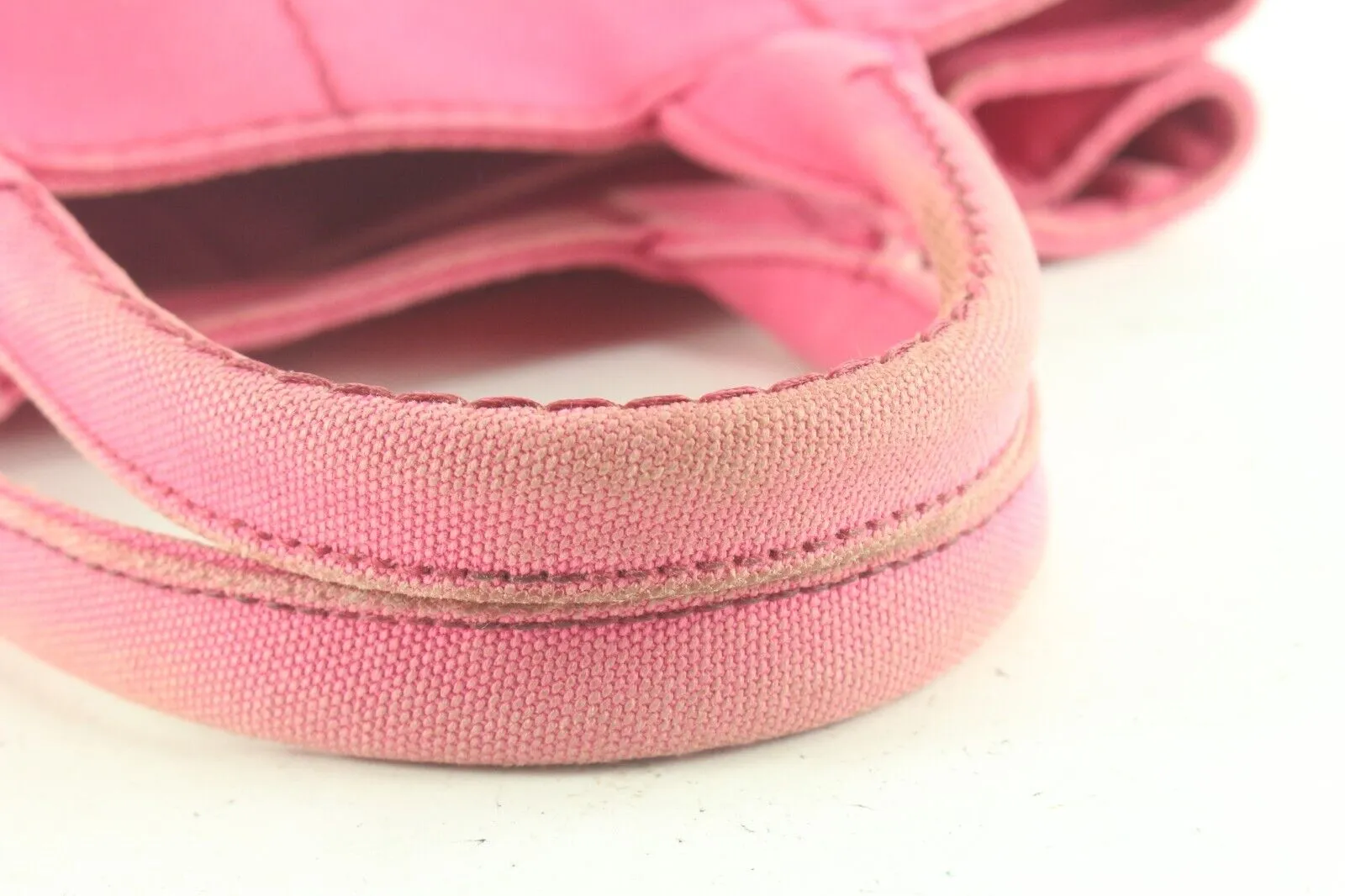 PRADA Pink Denim Canvas Canapa 2way Tote 2PR831K