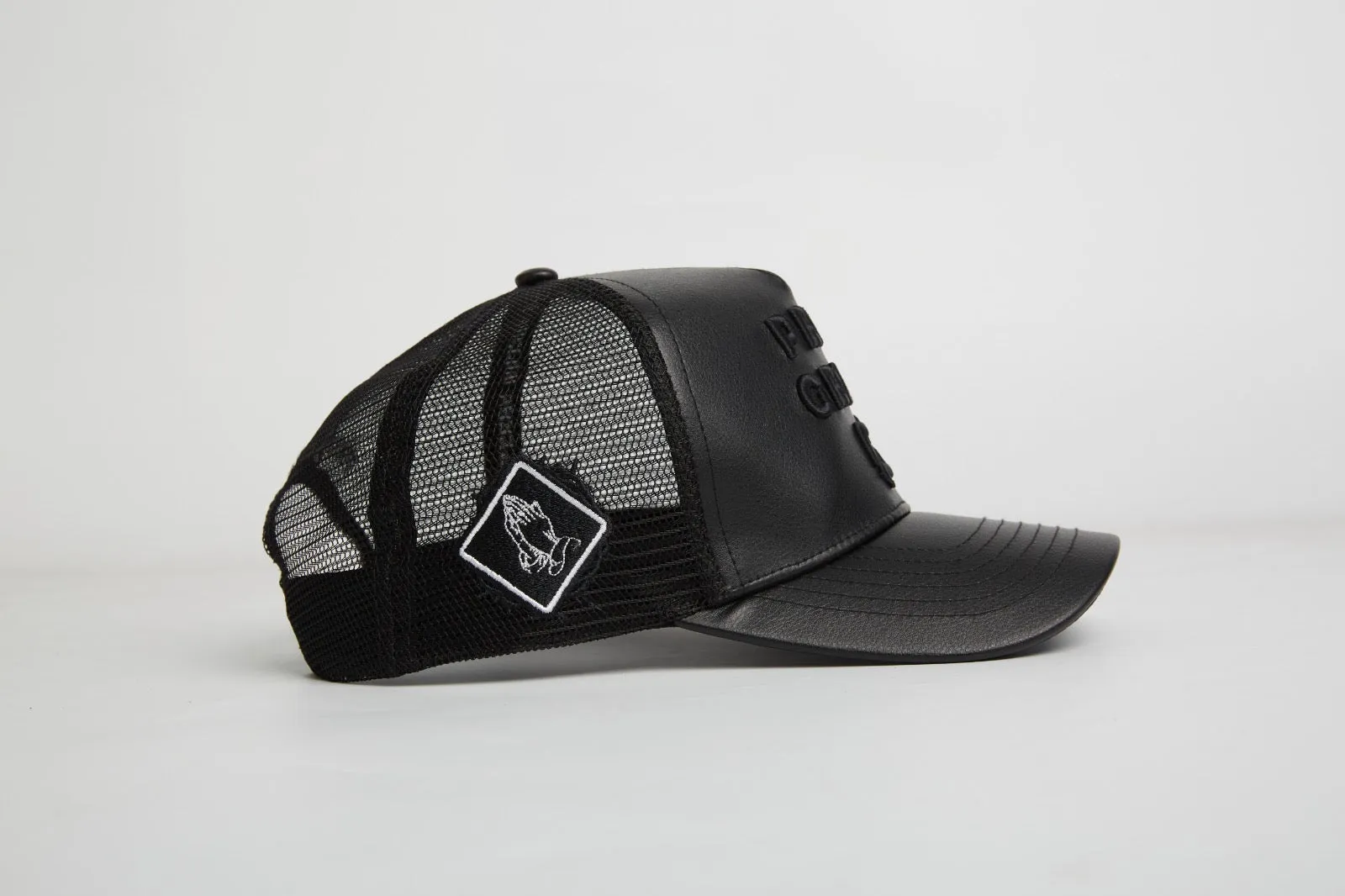 Pray Grind Repeat- Asphalt Leather / Signature Series Snap-Back
