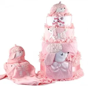 PRETTY AS A POODLE DIAPER CAKE BABY GIRL GIFT