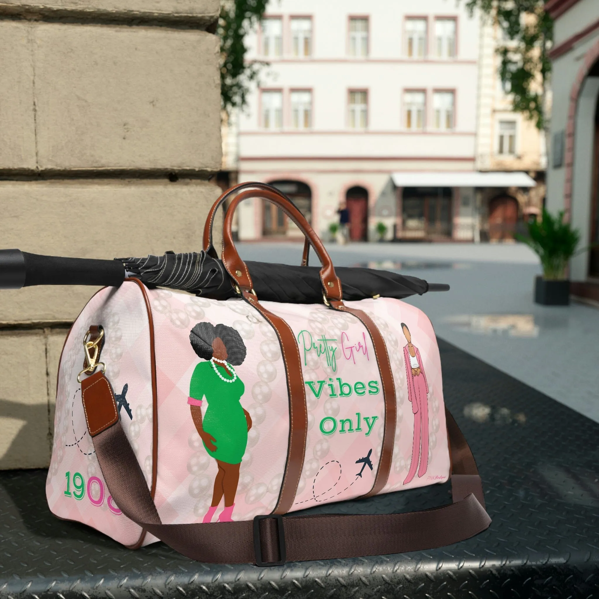Pretty Girl Vibes Waterproof Travel Bag