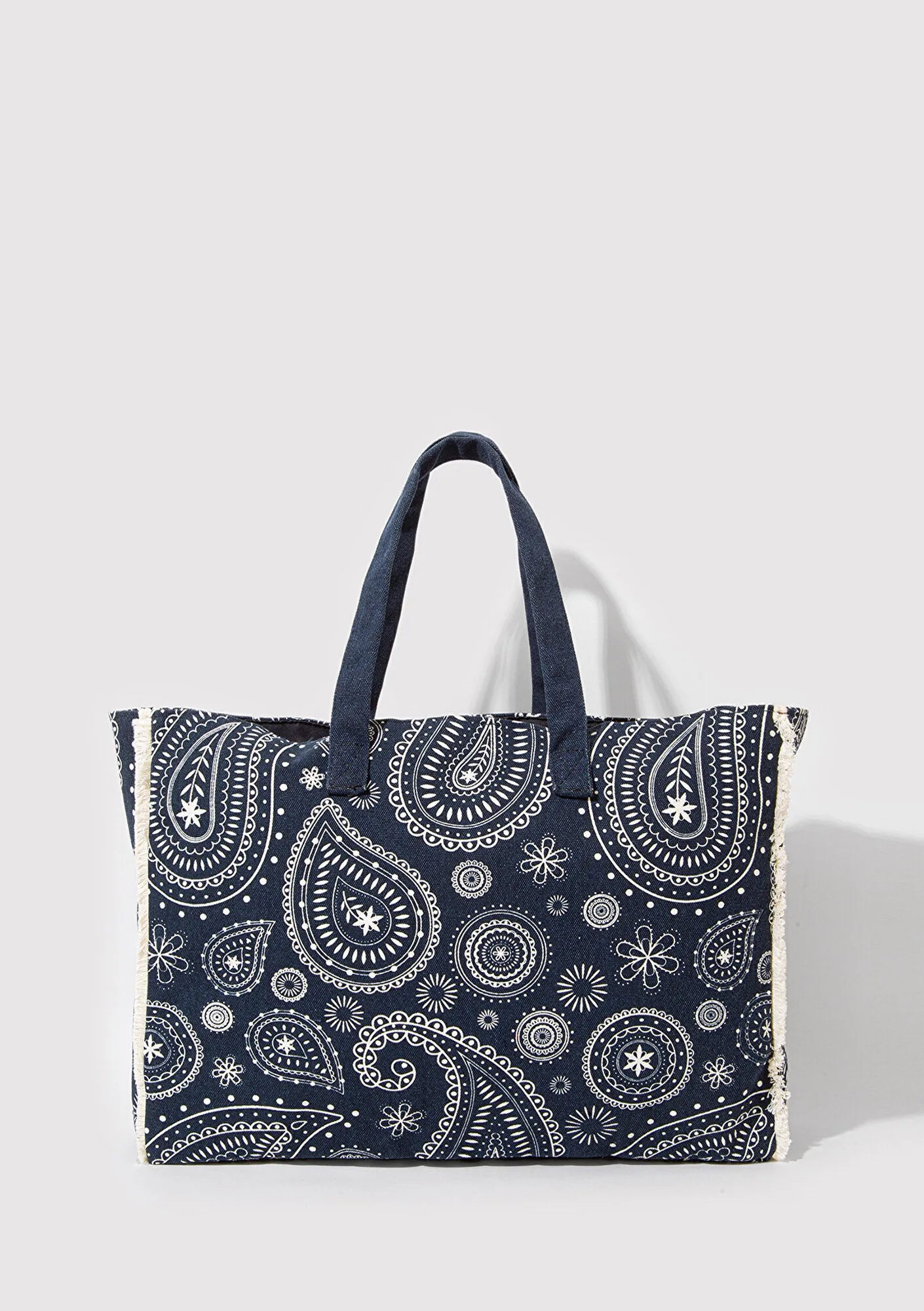 Printed Navy Shoulder Bag