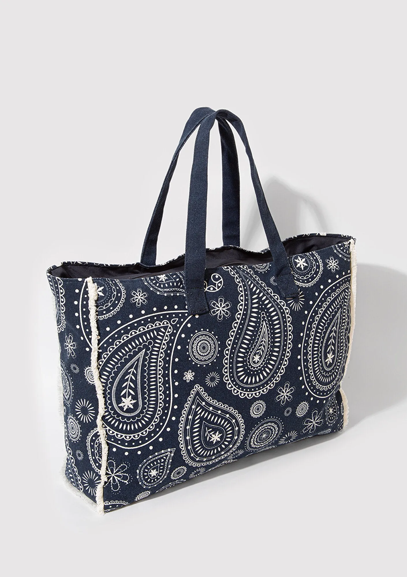 Printed Navy Shoulder Bag