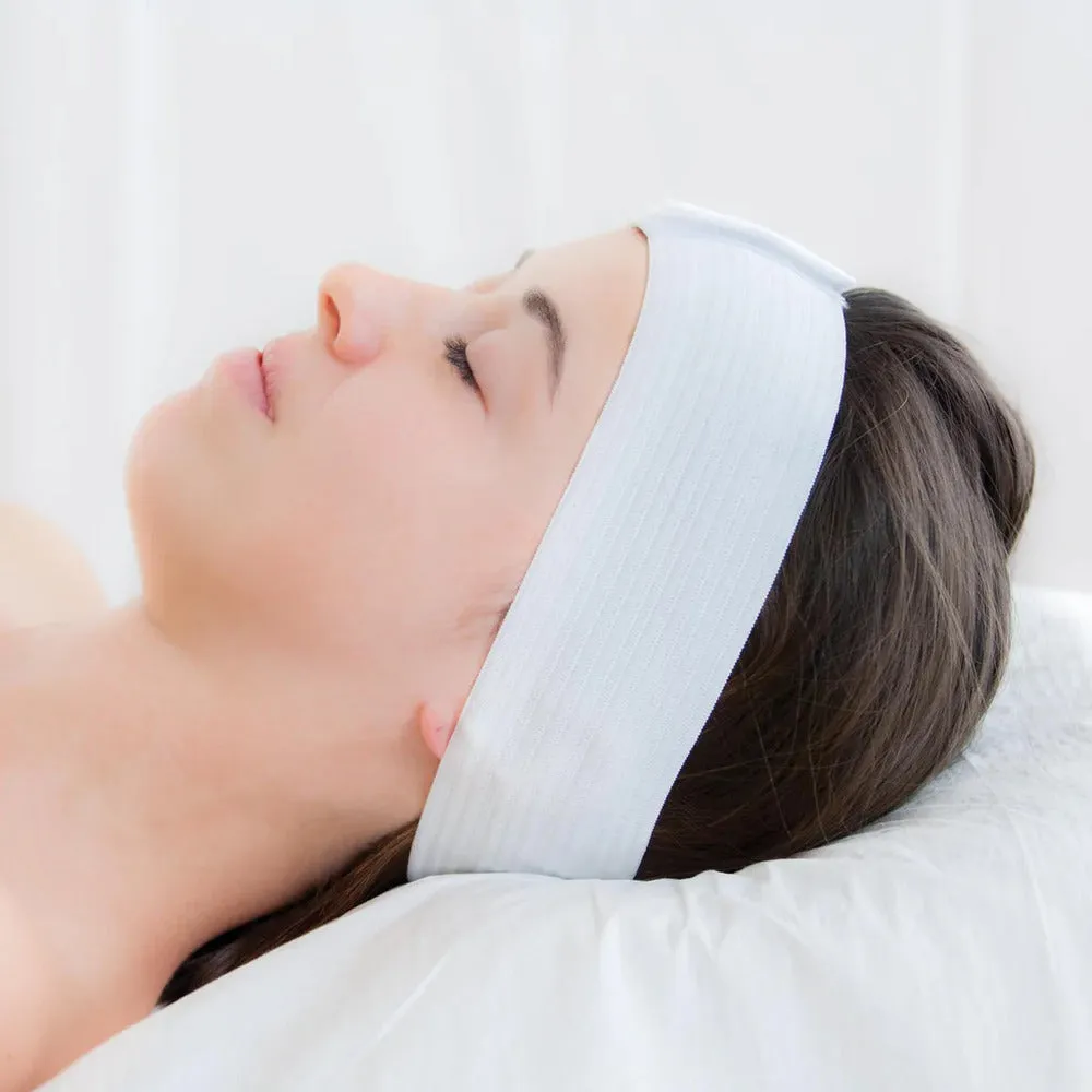 Professional Spa Disposable 2.5" Headbands / Stretch Headbands with Velcro Closure / White / 48 Per Bag, 10 Bags Per Case = 480 Headbands by Spa Essentials