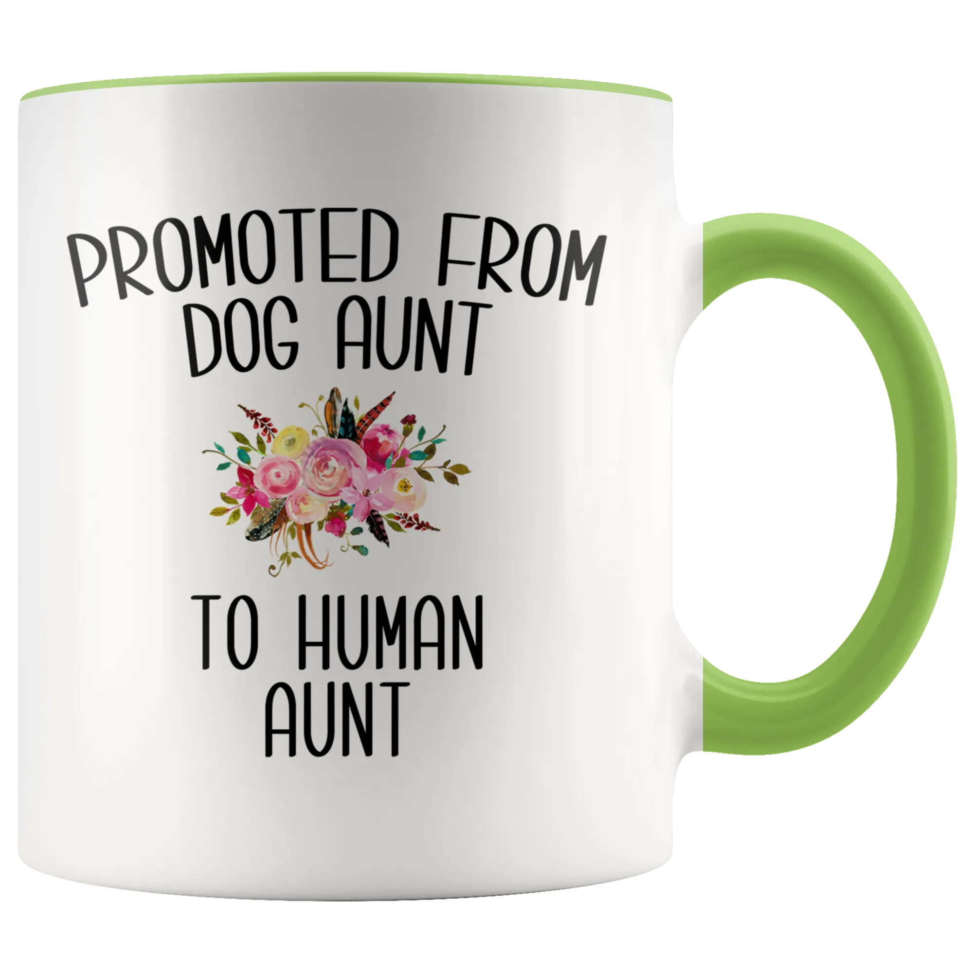 Promoted From Dog Aunt To Human Aunt Mug New Aunt Pregnancy Announcement Aunt Reveal Gift for Her Baby Shower Gifts