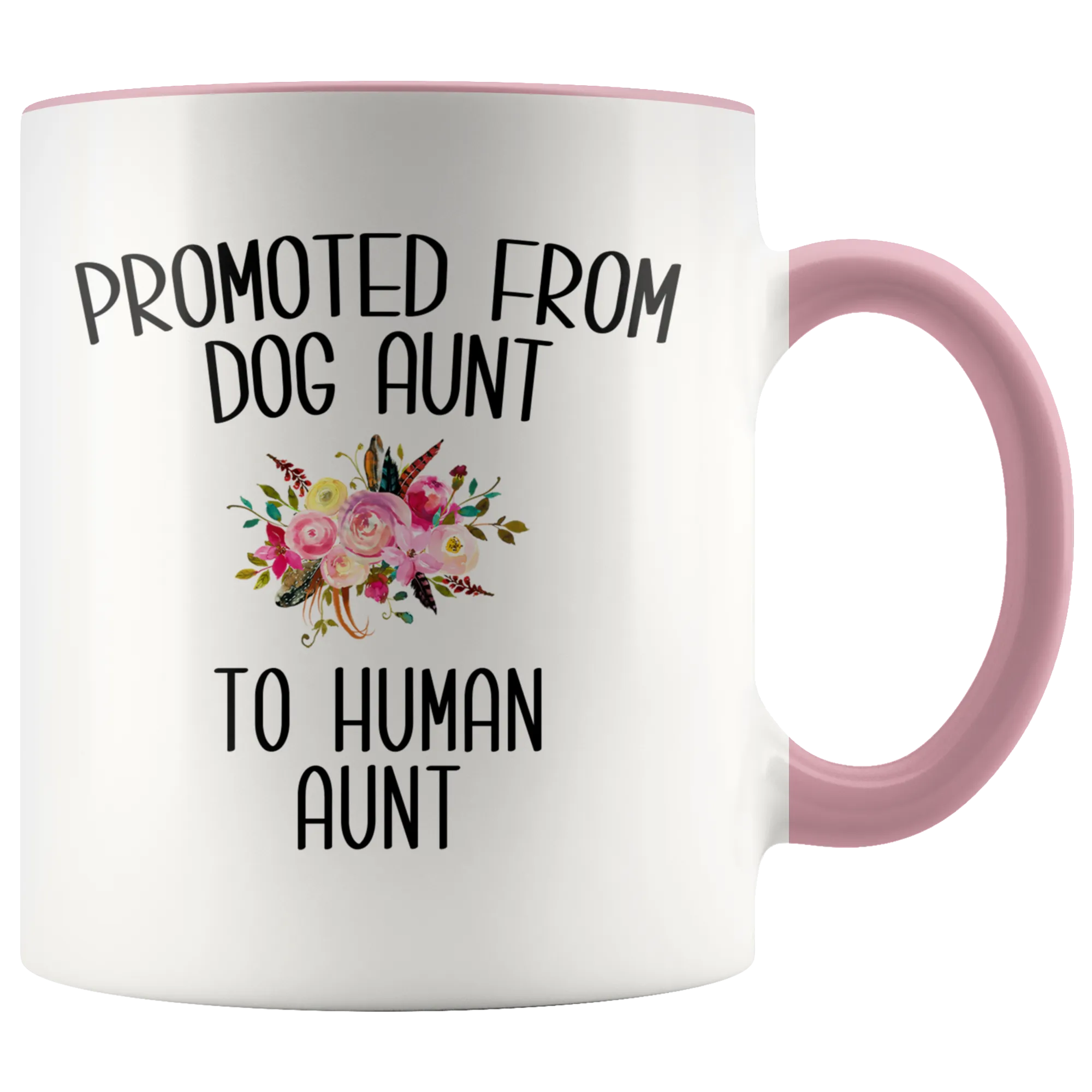 Promoted From Dog Aunt To Human Aunt Mug New Aunt Pregnancy Announcement Aunt Reveal Gift for Her Baby Shower Gifts